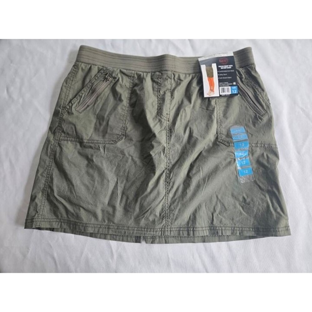 Khakis & Company Poplin Utility Skort - Olive - Womens size 12 - NEW - Picture 2 of 5